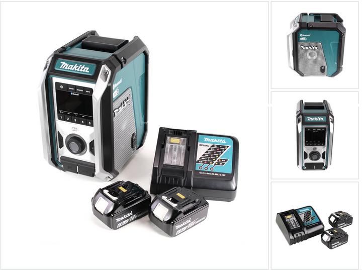 Actual product image Makita DMR 115 RG Rechargeable construction site radio 12V - 18V Bluetooth DAB+ IP65- + 2x rechargeable