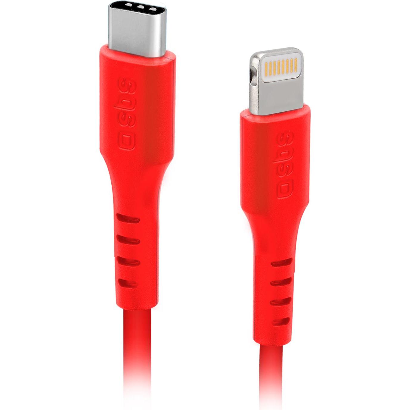 SBS Daten- und Ladekabel Lightning - Typ C (1 m), USB Kabel