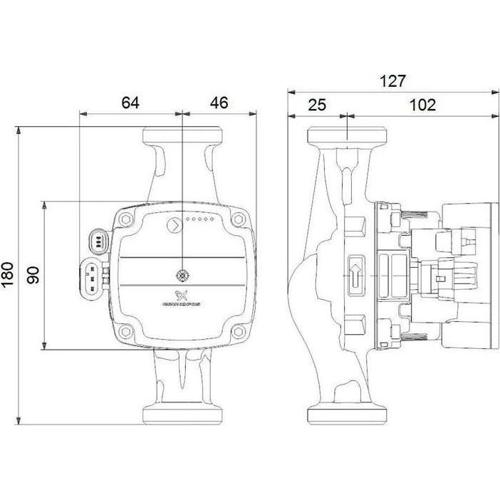 Thumbnail - Grundfos, Wasserpumpe, Umwlzpumpe ALPHA Solar 25-75 180 mm 1 1/2" 98989300
