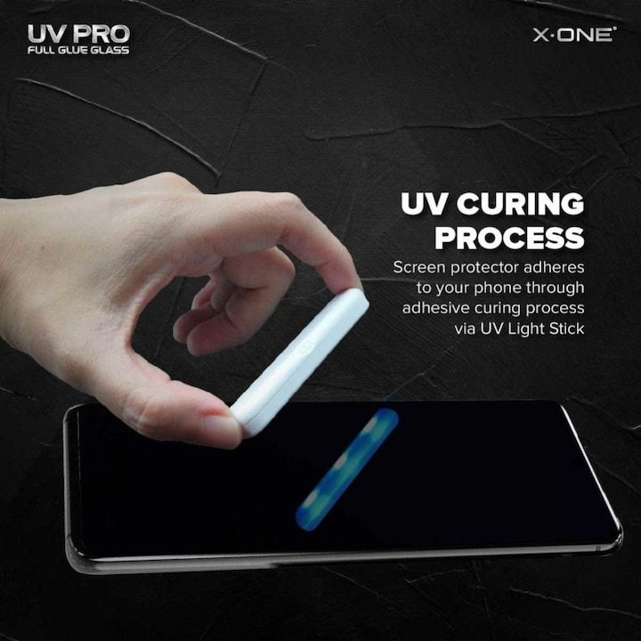Produktbild Partner Telecom Schutzglas X-One UV PRO Tempered Glass X-ONE - für Samsung Galaxy S9 Plus (case friendly) (1 Stück, Samsung Galaxy S9+)