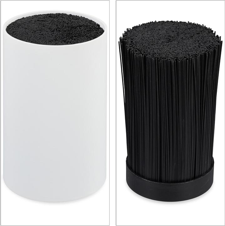 Actual product image Relaxdays Knife Block with Bristles, Holder for up to 8