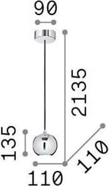 Actual product image Ideal lux MR JACK GU10 pendant light ⌀110mm dimmable black warm white 231259 (GU10, 640 lm)