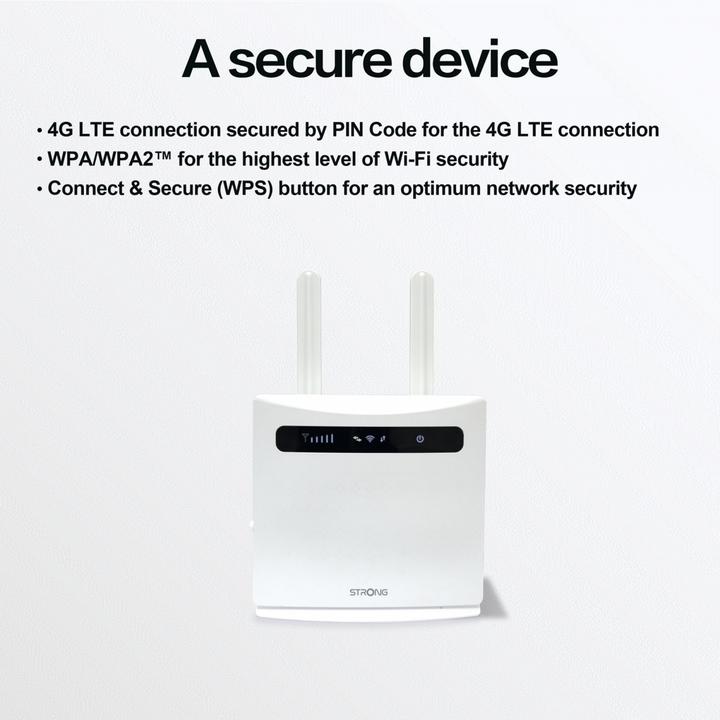 Produktbild Strong 4GROUTER300v2 WLAN-Router Einzelband (2,4GHz) Schnelles Ethernet 3G 4G Weiss