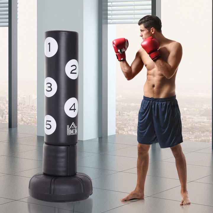 Immagine prodotto Homcom Sacco da boxe in piedi 176 cm (70 cm, 11.50 kg)