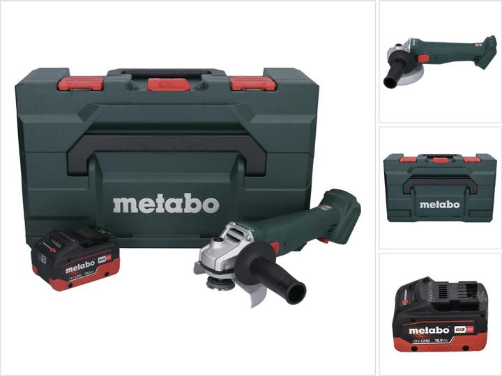 Produktbild Metabo W 18 L 9-125 Akku Winkelschleifer 18 V 125 mm + 1x Akku 10,0 Ah + metaBOX - ohne LadegerÃ¤t (125 mm)