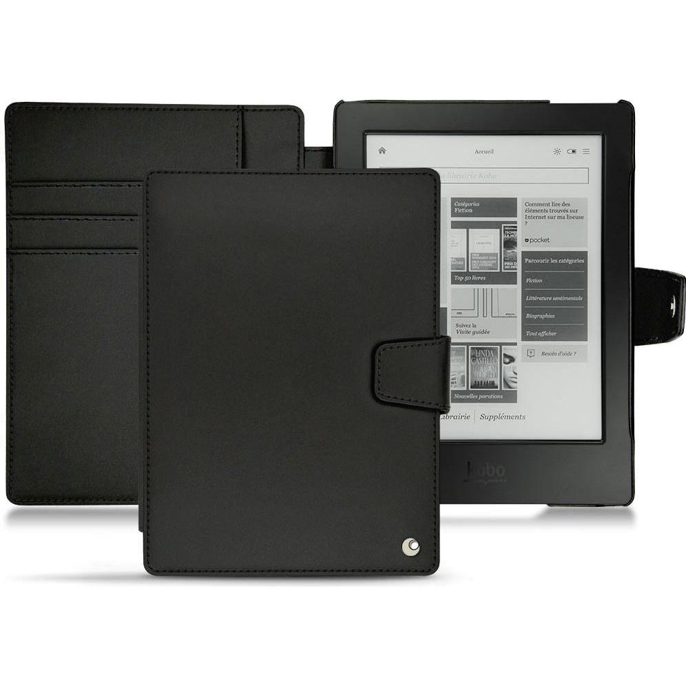 Noreve Lederschutzhülle Wallet (Aura H2O), eReader Zubehör, Schwarz