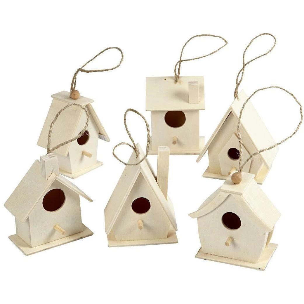 Comparer les prix de Creativ Company - Set de petits nichoirs en bois à décorer - 7 cm - 6 pcs