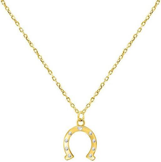 Immagine prodotto Brilio Argento - Collana portafortuna a ferro di cavallo placcata oro NCL66Y (Catena. Ciondolo)