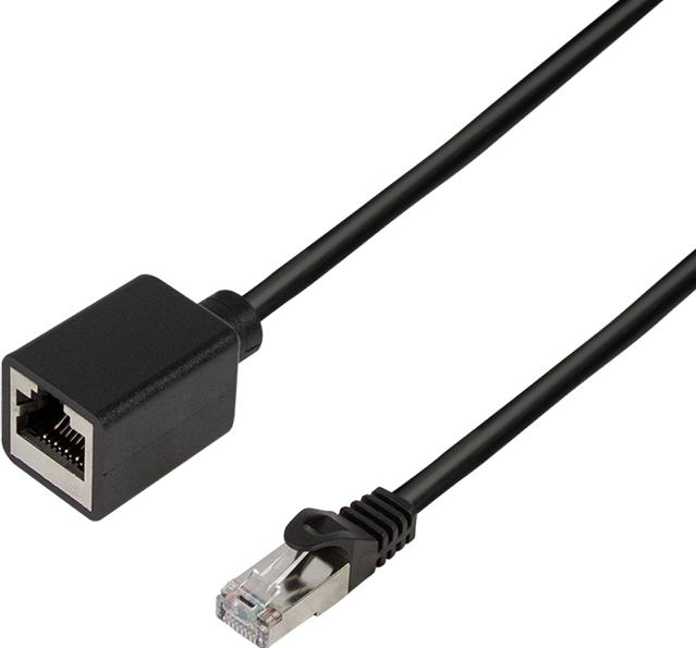 Actual product image LogiLink Patch cable extension Premium, Cat.6A, 2.0 m black, RJ45 plug (S/FTP, CAT6a, 2 m)