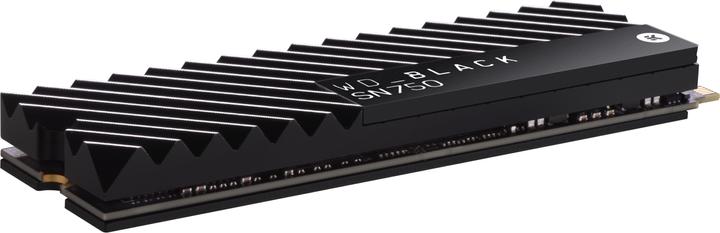 Actual product image WD Black SN750 Gaming - with heatsink (2000 GB, M.2 2280)