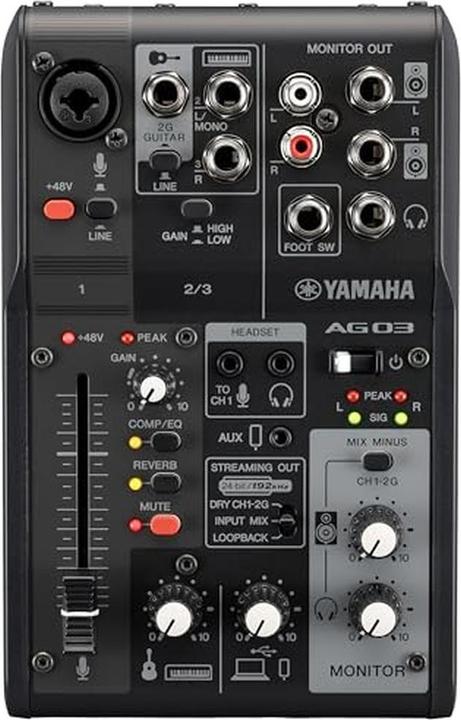 Produktbild Yamaha AG03MK2B Konsolen-Mischpult USB-Anschluss (USB)