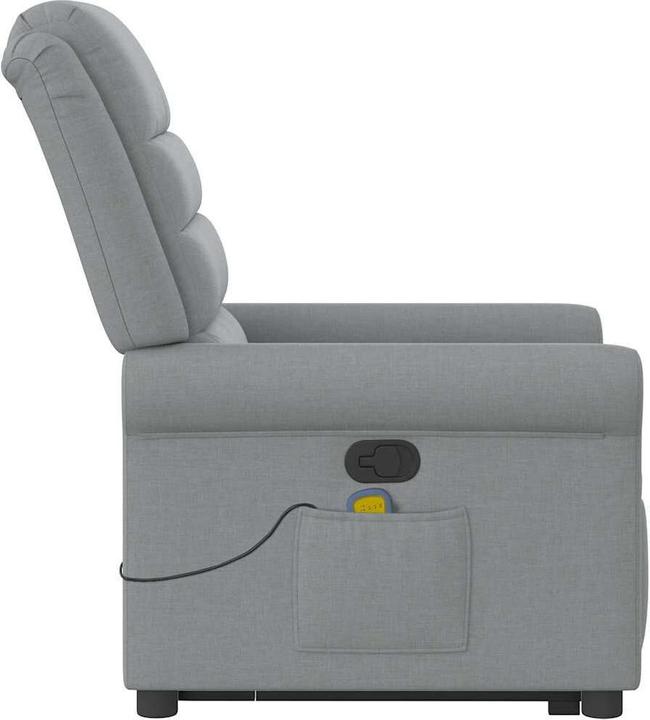 Actual product image VidaXL Massage chair with stand-up aid Light grey fabric