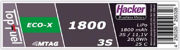 Actual product image Hacker TopFuel (11.10 V, 1800 mAh)