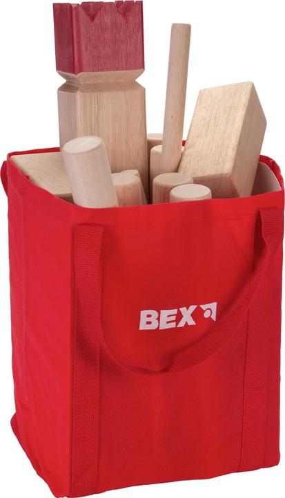 Actual product image Bex Kubb Original Rubberwood with Red King (2 - 12 Players)