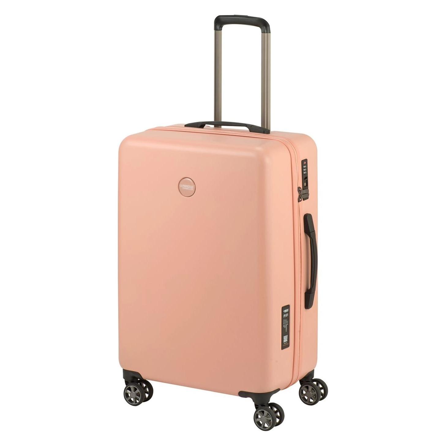 Princess Traveller, Koffer, Prinzessinreisende PT01 Deluxe Reiokoffer - Pfingstrosse Pink - M - 67 Cm, Roze