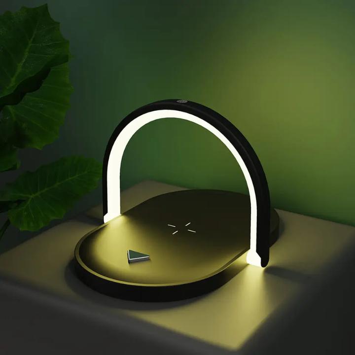 Image du produit Hermex Station de charge avec éclairage Chargeur de smartphone Chargeur sans fil (15 W)