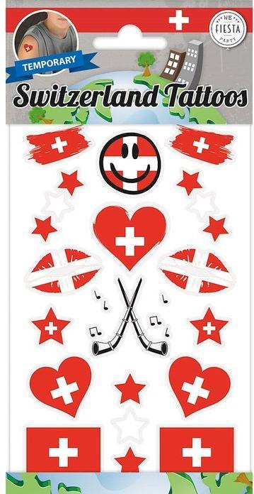 Fiesta Suisse Fan Tattoos temporaires