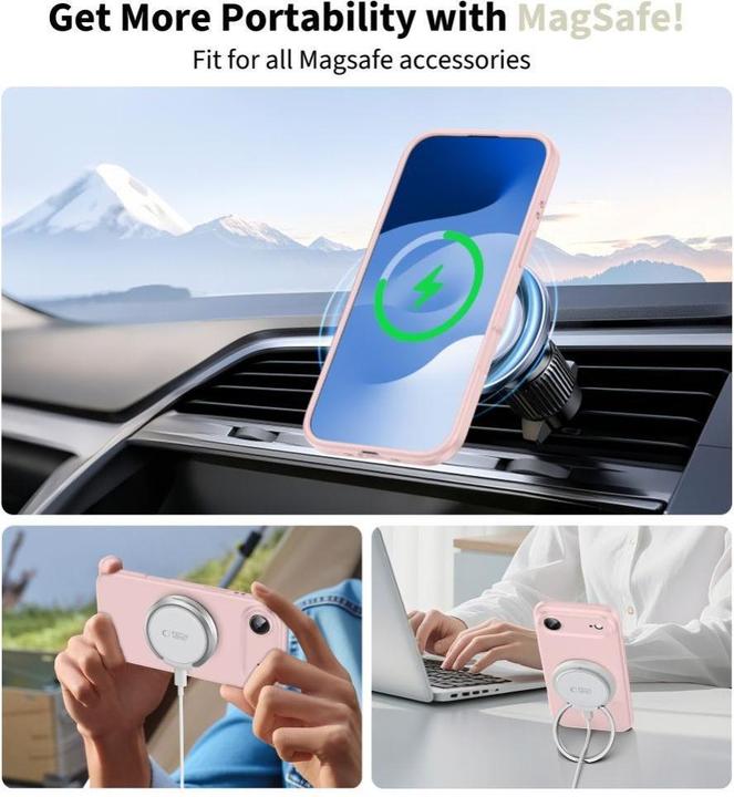 Produktbild Tech-Protect Silikon MagSafe Hülle für iPhone 17 Air - Pink (Apple iPhone 17 Pro)