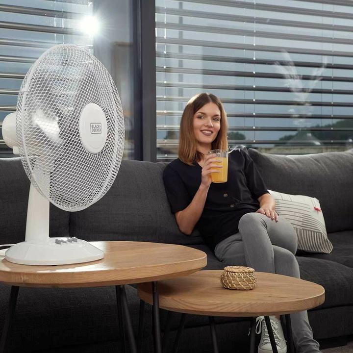 Actual product image Black & Decker Black+Decker BXEFD42E Table Fan BXDF42E, 40, Plastic White (54 dB)