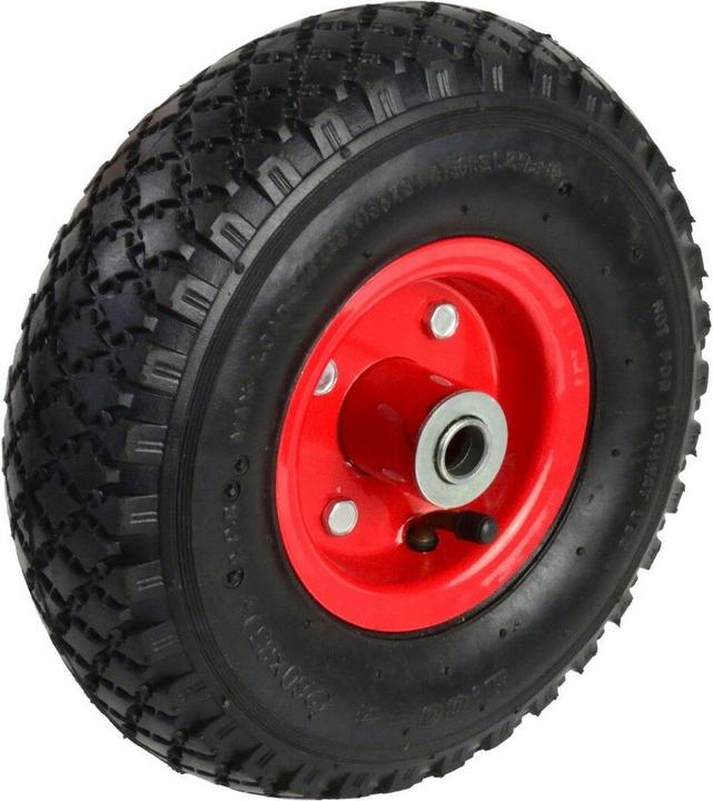 GEKO Aufblasbares Gummirad für Karren, 255 x 75 mm