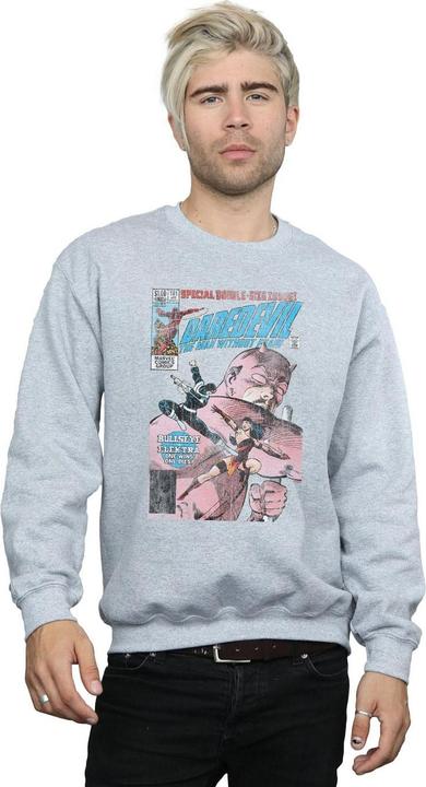 Actual product image Mens Daredevil Distressed Bullseye Vs Elektra Cover Sweatshirt (L)