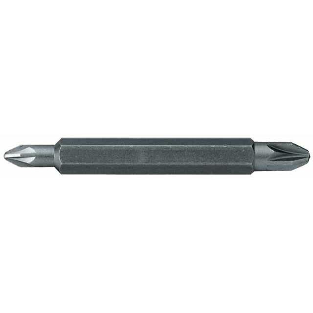 Stanley, Bits, Sechskantbits Pozidriv (1/4 Zoll, Doppelseitig, Phillipsspitze Nr. 1 und 2, 60 mm Länge) 10 (1/4 Zoll)