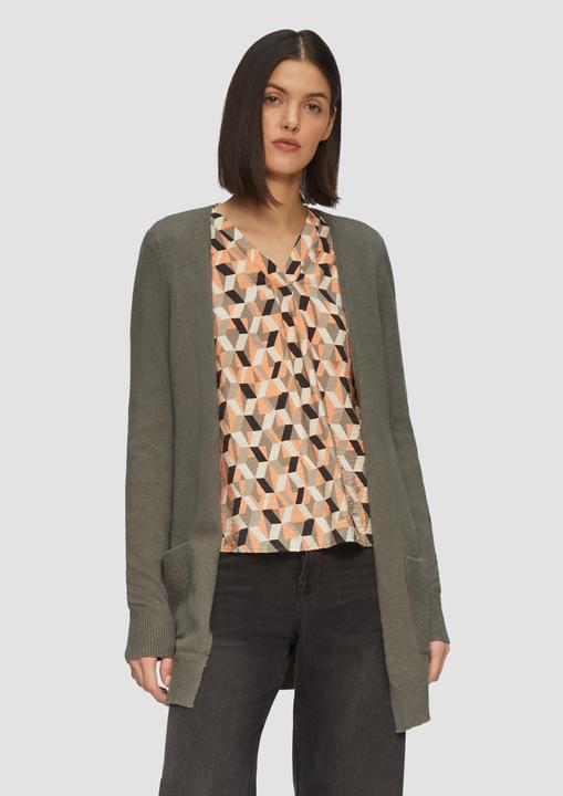 Produktbild s.Oliver Strickjacke Strickjacke mit Rippbündchen (34)