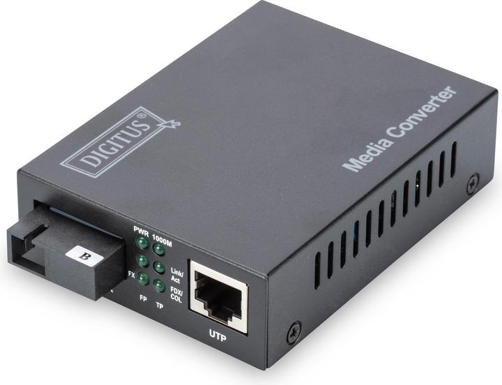 Digitus Convertisseur de média monomode BiDi WDM Gigabit Ethernet Tx1550nm / Rx1310nm SC Socket Jusqu'à 20km