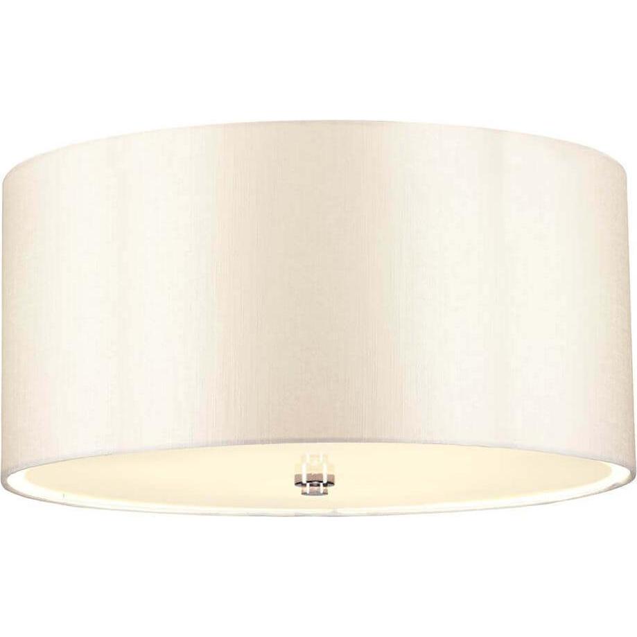 Elstead Lighting, Wandleuchte + Deckenleuchte, Fletcher Deckenleuchte E27 3-fach 45cm Poliertes Chrom Elfenbein (E27)