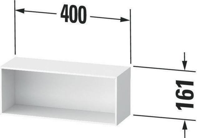 Produktbild Duravit Regalelement Zencha 400x161x140mm weiss supermatt