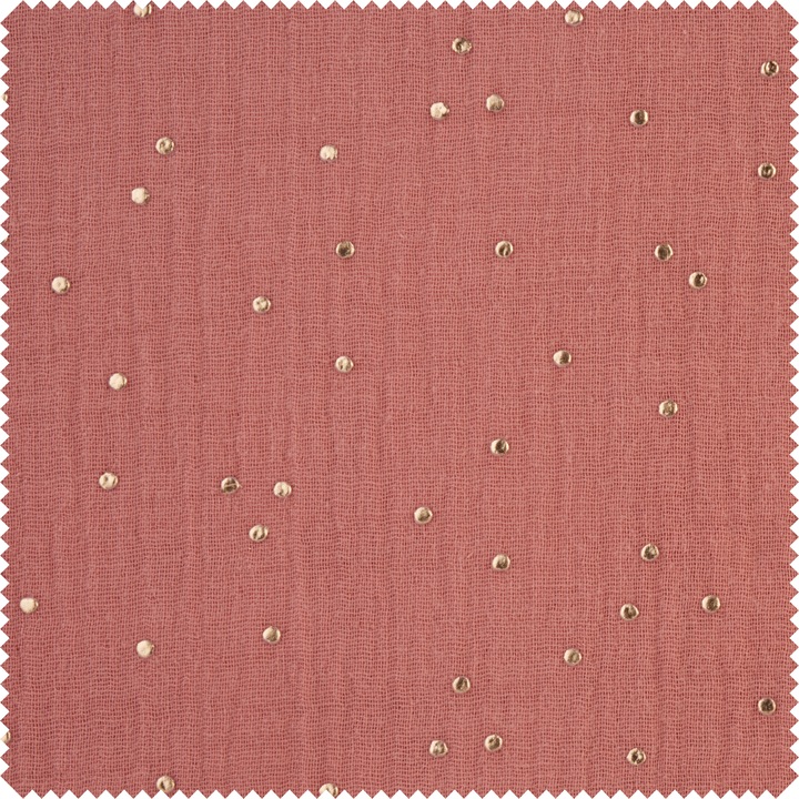 Produktbild VBS Musselin Baumwoll-Stoff "Goldene Punkte", B 130 cm, Meterware