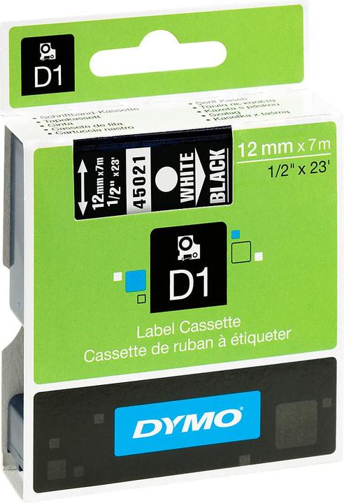 Produktbild Dymo S0720610 Standardband (1.20 cm, Schwarz, Weiss)