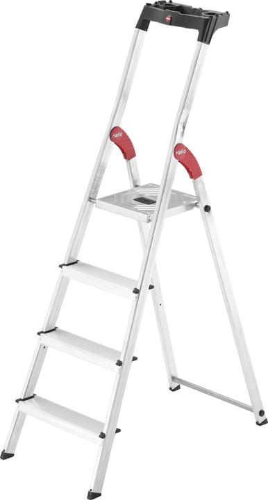 Hailo L60 StandardLine, aluminium safety stepladder, 4 steps (Stepladder, 161 cm)