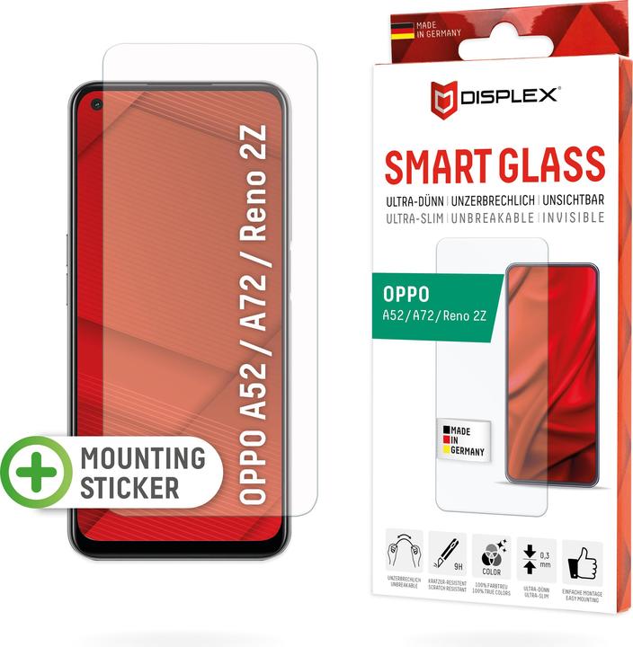 Produktbild Displex Smart Glass, Displayschutzfolie (1 Stk., Oppo A72, Oppo Reno 2 Z, Samsung Galaxy A52s 5G)