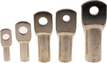 Actual product image RS PRO Uninsulated Tubular Ring Terminal, Brown