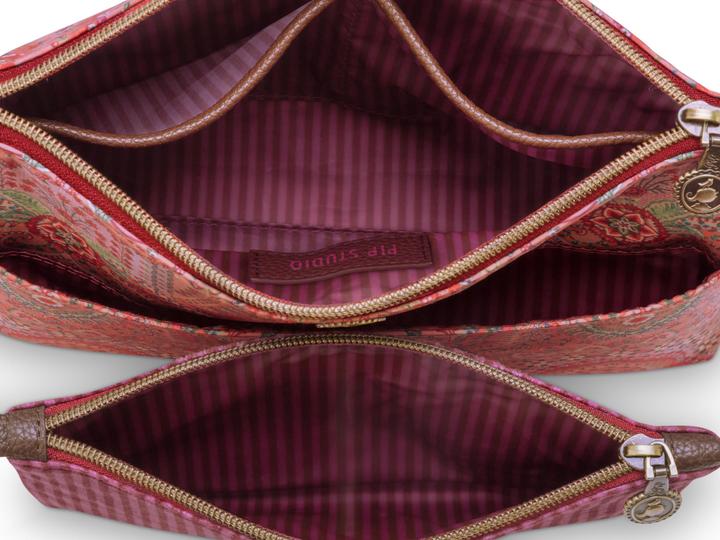Produktbild PIP Studio Caryn Kosmetiktasche Combi Jabali rot 26cm