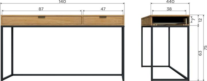 Produktbild Woood Silas (74 x 140 x 44 cm)