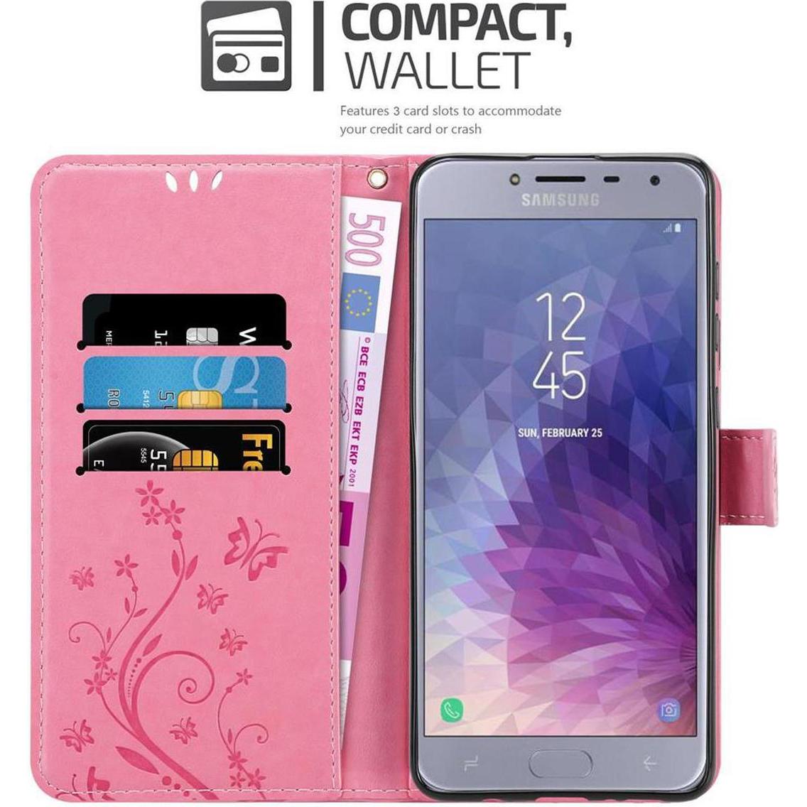 Thumbnail - Cadorabo Flower Book Cover (Samsung Galaxy J4 (2018)), Smartphone Hülle, Rosa