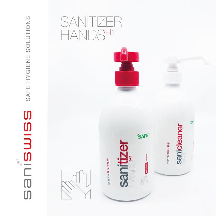 Actual product image Saniswiss SANITIZER HANDS H1 - Set of 5 (500 ml)