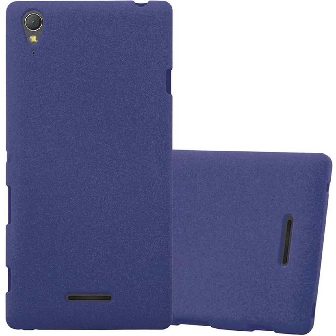 Cadorabo TPU Frosted Cover (Sony Xperia T3), Smartphone Hülle, Blau