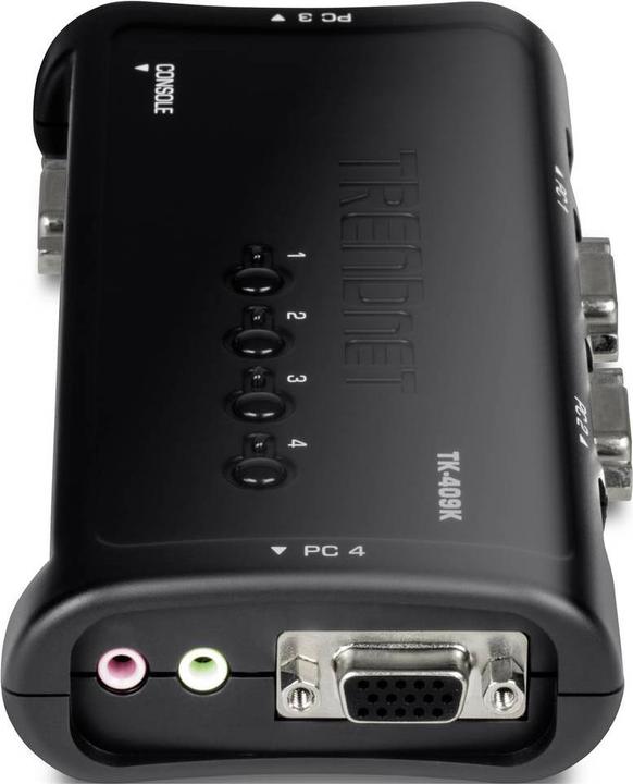 Produktbild Trendnet TK-409K KVM Switch 4-Port USB Kit mit Audio