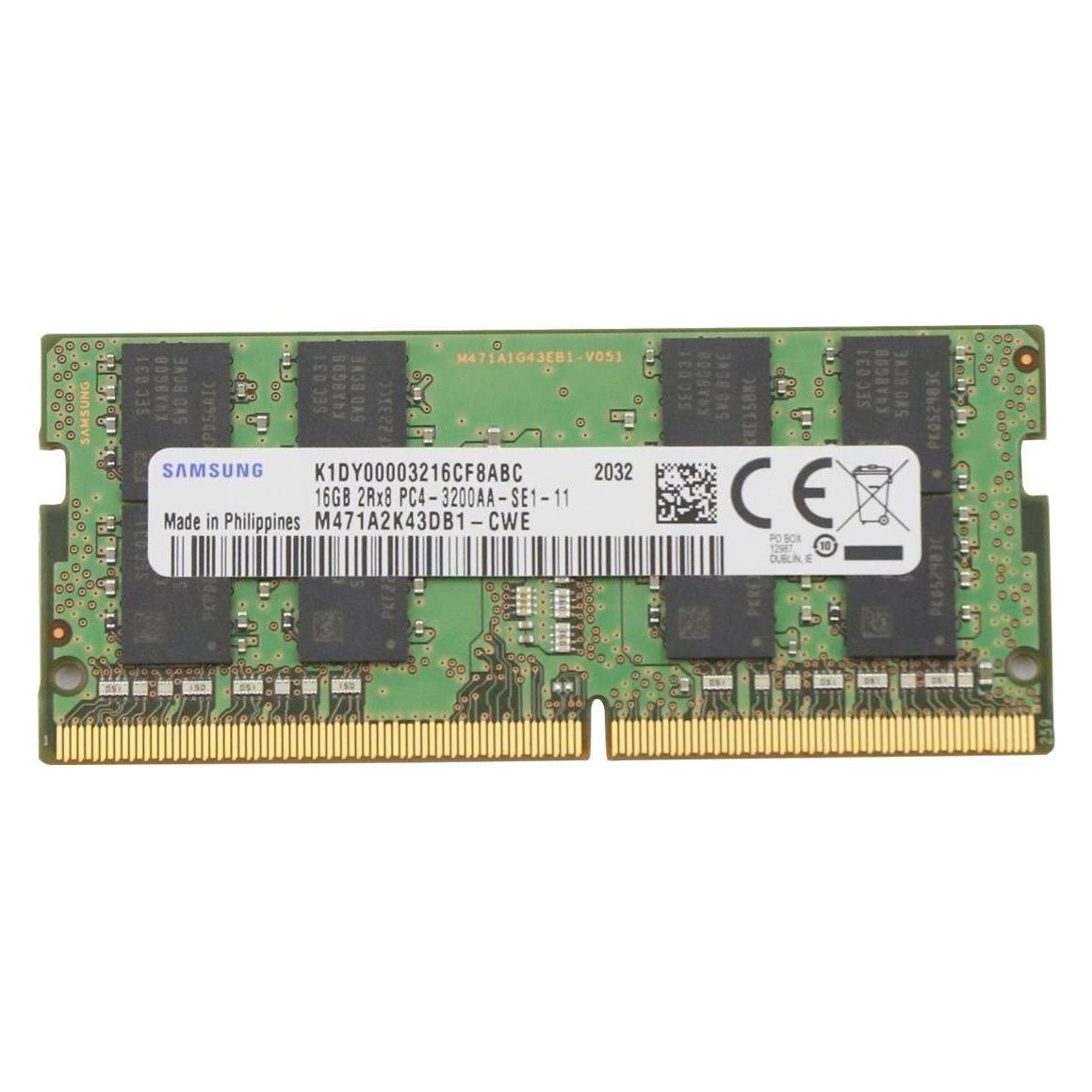 Samsung SODIMM,16GB, DDR4, 3200 (1 x 16GB, DDR4-RAM, SO-DIMM), RAM