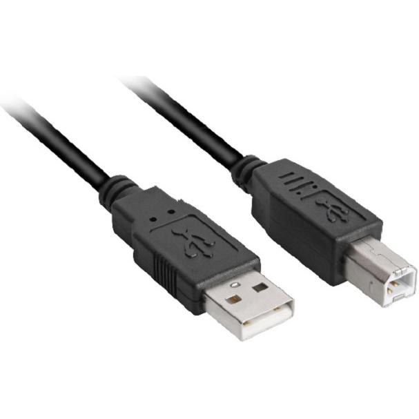 Thumbnail - Sharkoon USB 2.0 A auf B (1 m, USB 2.0), USB Kabel