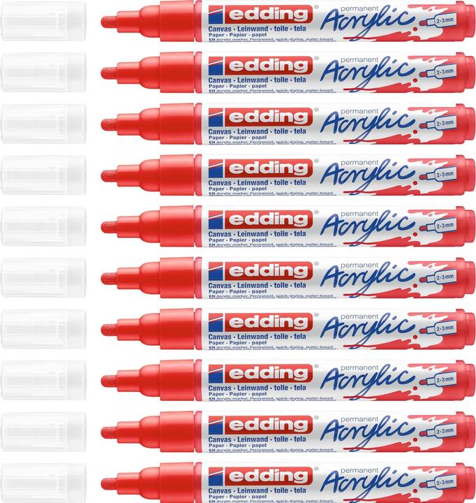 Immagine prodotto Edding Marcatore acrilico 5100 (Rosso traffico, 3 mm, 1 x)