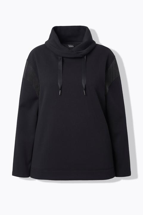Produktbild Ulla Popken Sweatshirt, Kettenfransen, Stehkragen, Langarm (62)