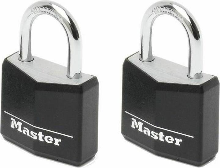 Actual product image Master Lock wide padlock with solid aluminum case and cover
