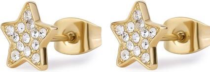 Immagine prodotto Sagapo S'Agapµ - Orecchini placcati oro con cristalli trasparenti Stelle Aurora SAR51