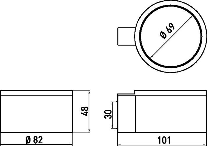 Produktbild Emco Halterung SYSTEM 2 für Haartrockner, d= 69mm innen chrom