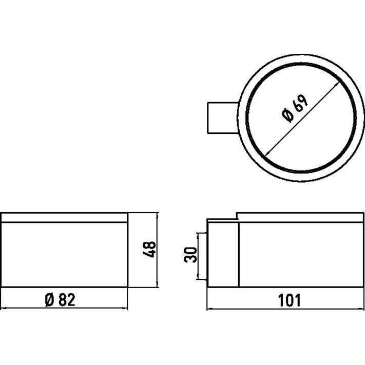 Thumbnail - Emco, Föhn Zubehör, Halterung SYSTEM 2 für Haartrockner, d= 69mm innen chrom