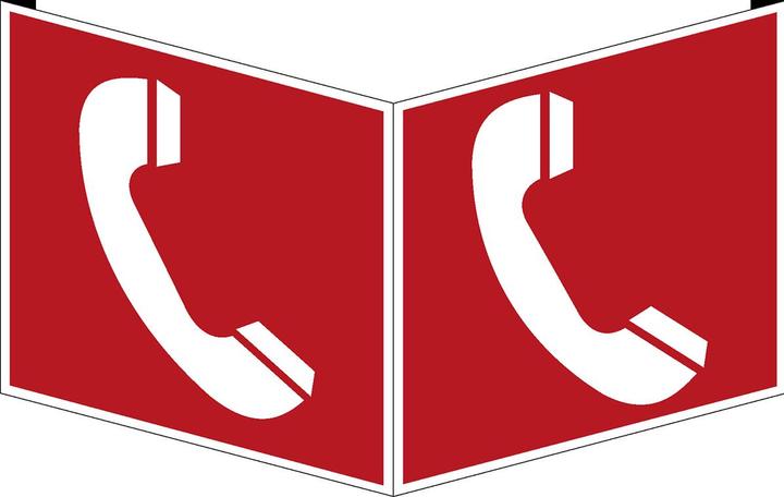 Produktbild Brady V 402-200X200-B0455, Fahnen- und Winkelschilder - Brandmeldetelefon